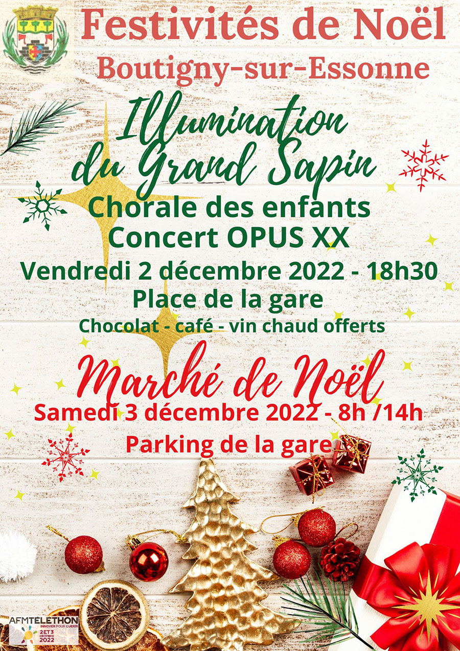Affiche du marché de noël de Boutigny-sur-Essonne
